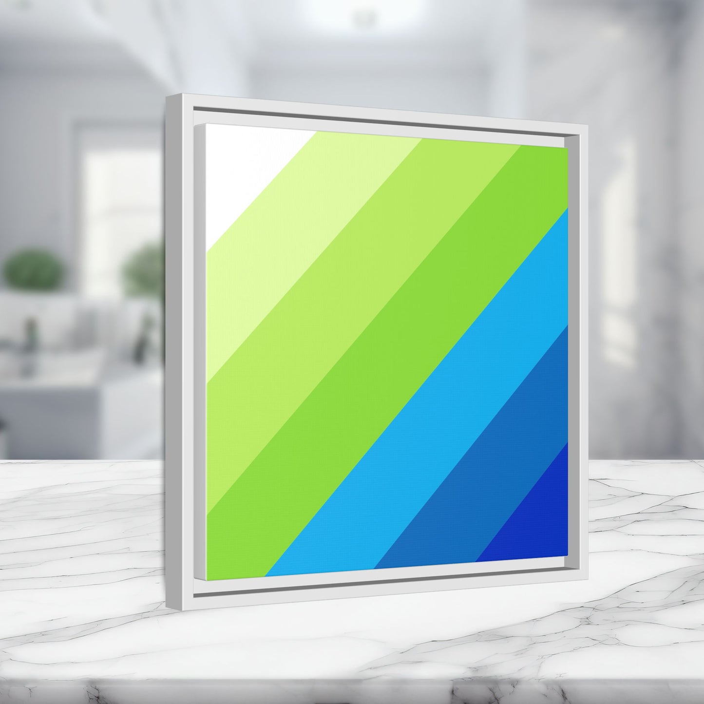 Modern Framed Geometric Canvas Art | Bold Color Meets Clean Framing