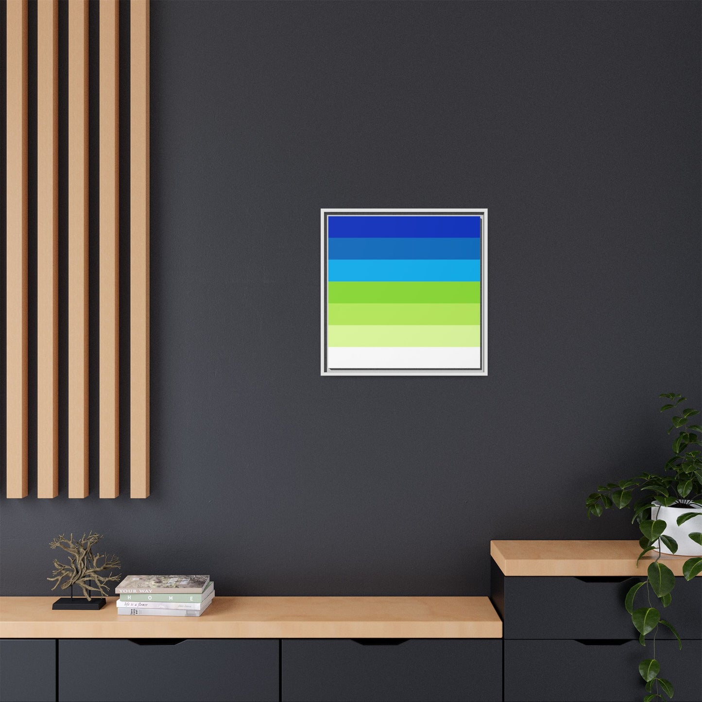 Modern Framed Geometric Canvas Art | Bold Color Meets Clean Framing