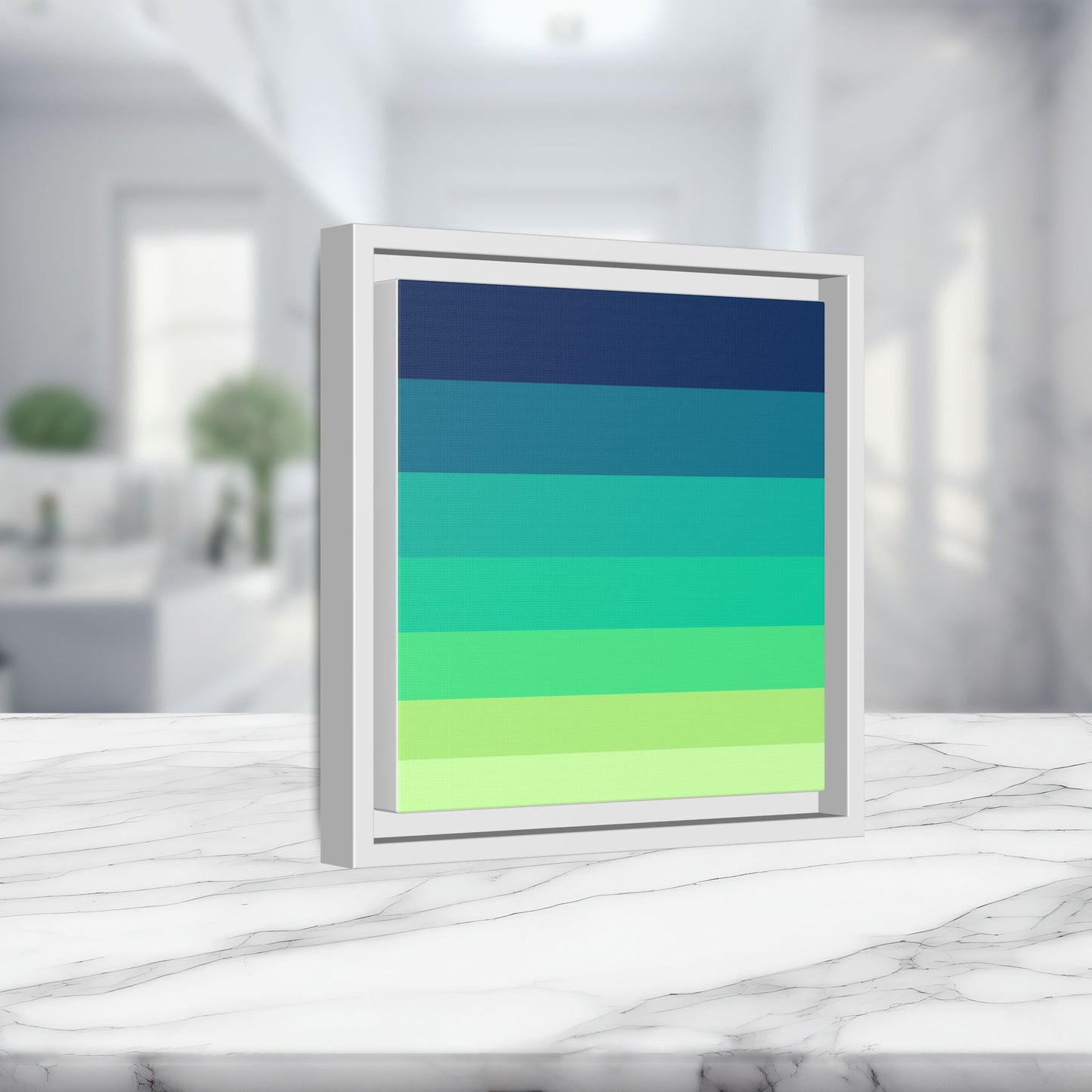Modern Framed Geometric Canvas Art | Bold Color Meets Clean Framing