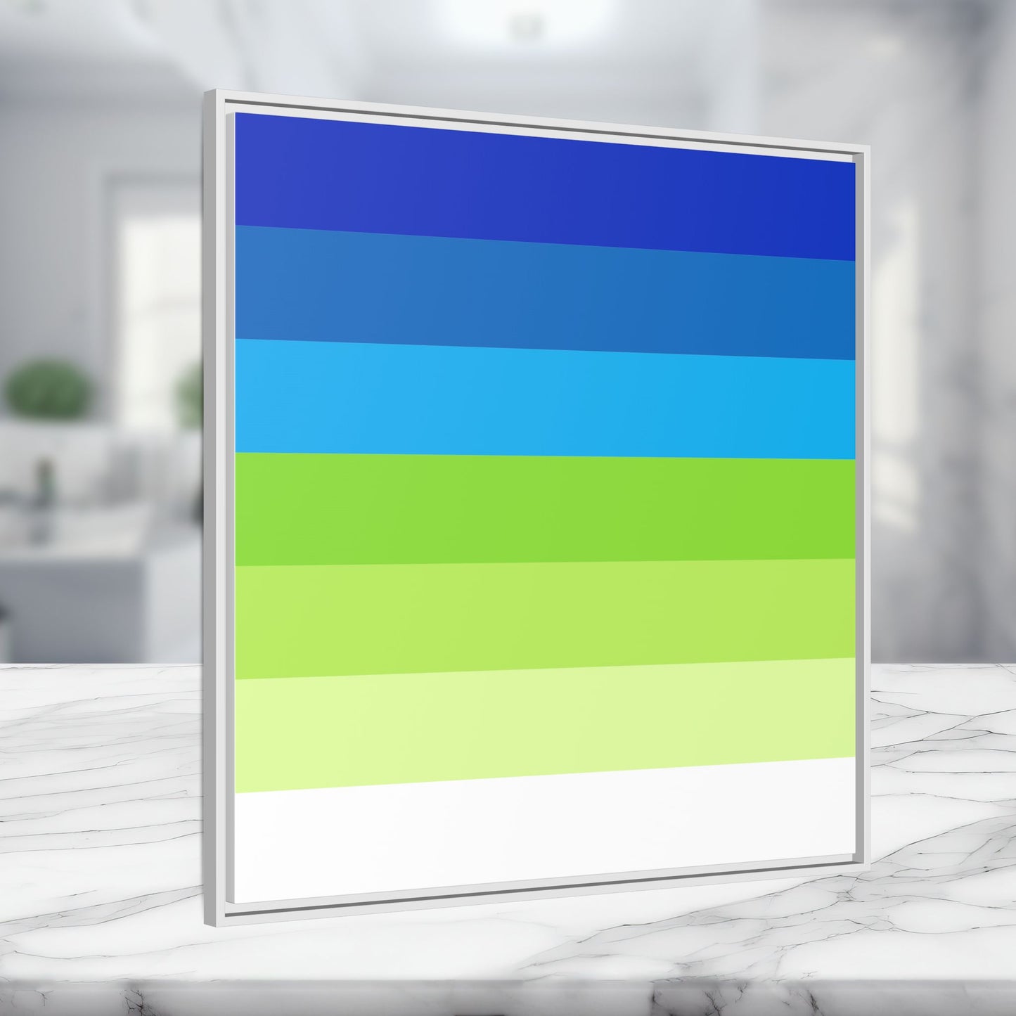 Modern Framed Geometric Canvas Art | Bold Color Meets Clean Framing