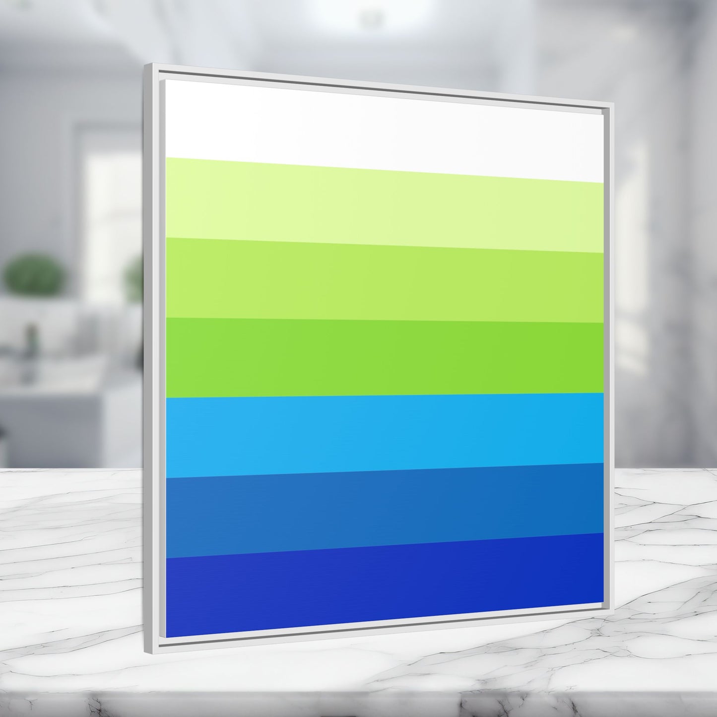 Modern Framed Geometric Canvas Art | Bold Color Meets Clean Framing