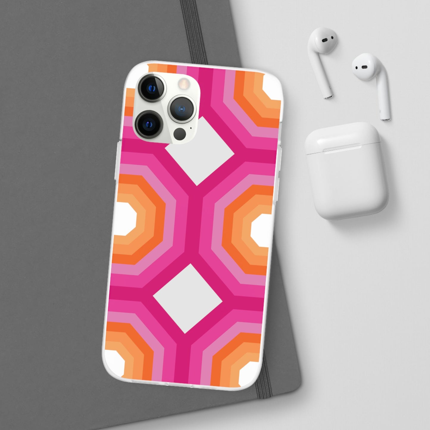 Stylish Geometric Phone Case, Flexible Phone Cover, Unique Modern Design, Perfect Gift, Trendy Accessory, Eco-Friendly Case