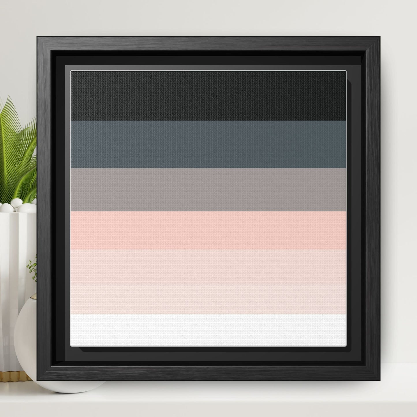 Modern Framed Geometric Canvas Art | Bold Color Meets Clean Framing