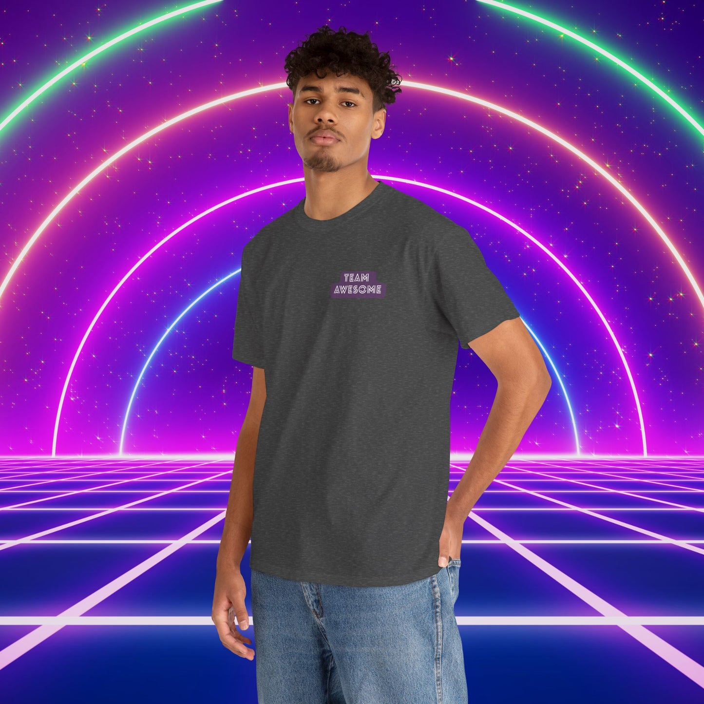 Let’s Get Physical – Join Team Awesome Retro 80s Tee - Unisex Cotton T-Shirt