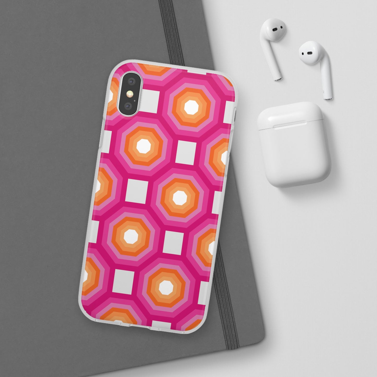 Stylish Geometric Phone Case, Flexible Phone Cover, Unique Modern Design, Perfect Gift, Trendy Accessory, Eco-Friendly Case