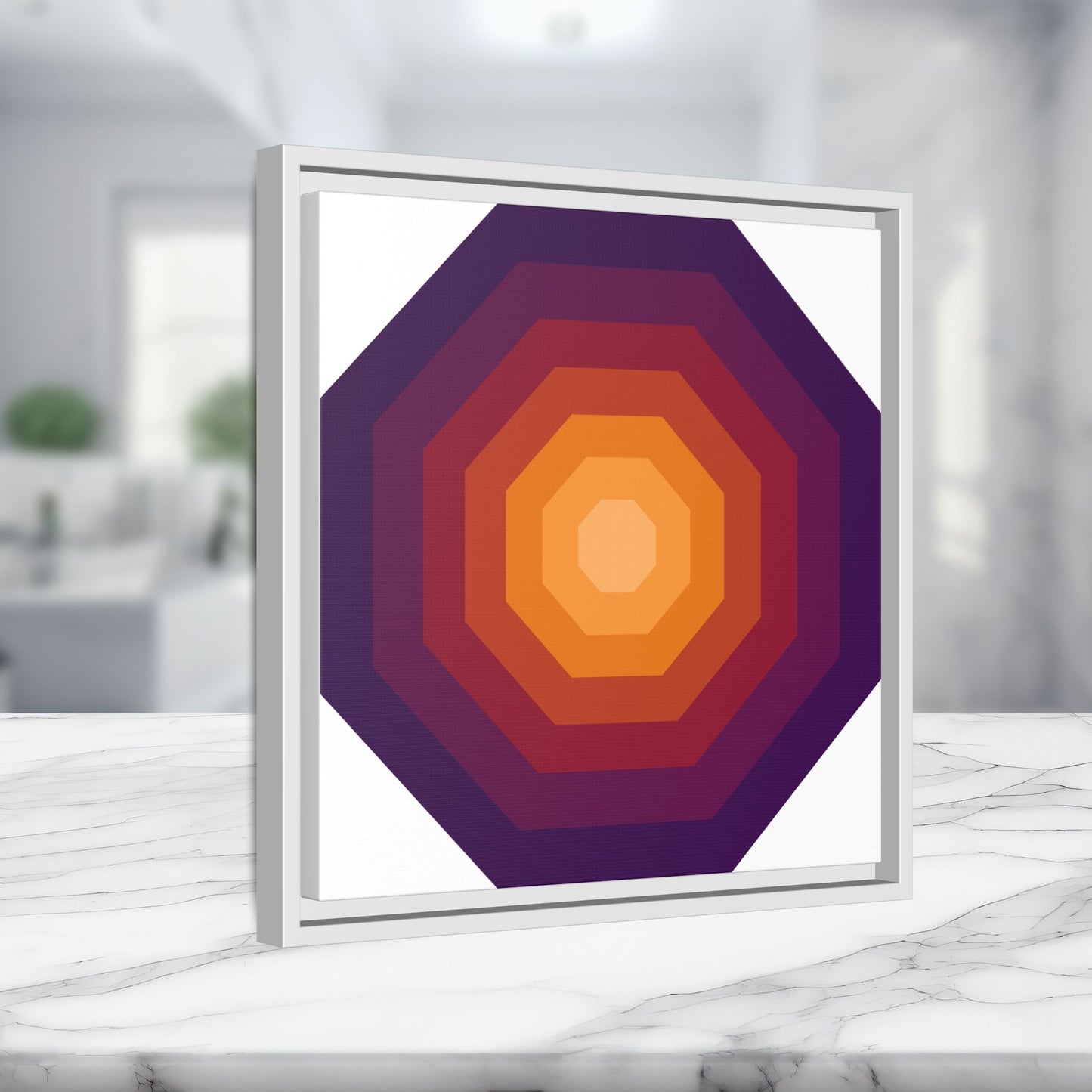 Modern Framed Geometric Canvas Art | Bold Color Meets Clean Framing