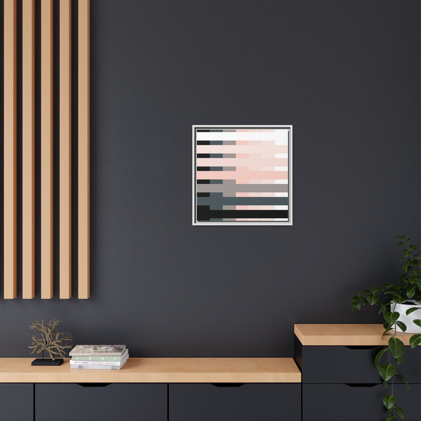 Modern Framed Geometric Canvas Art | Bold Color Meets Clean Framing