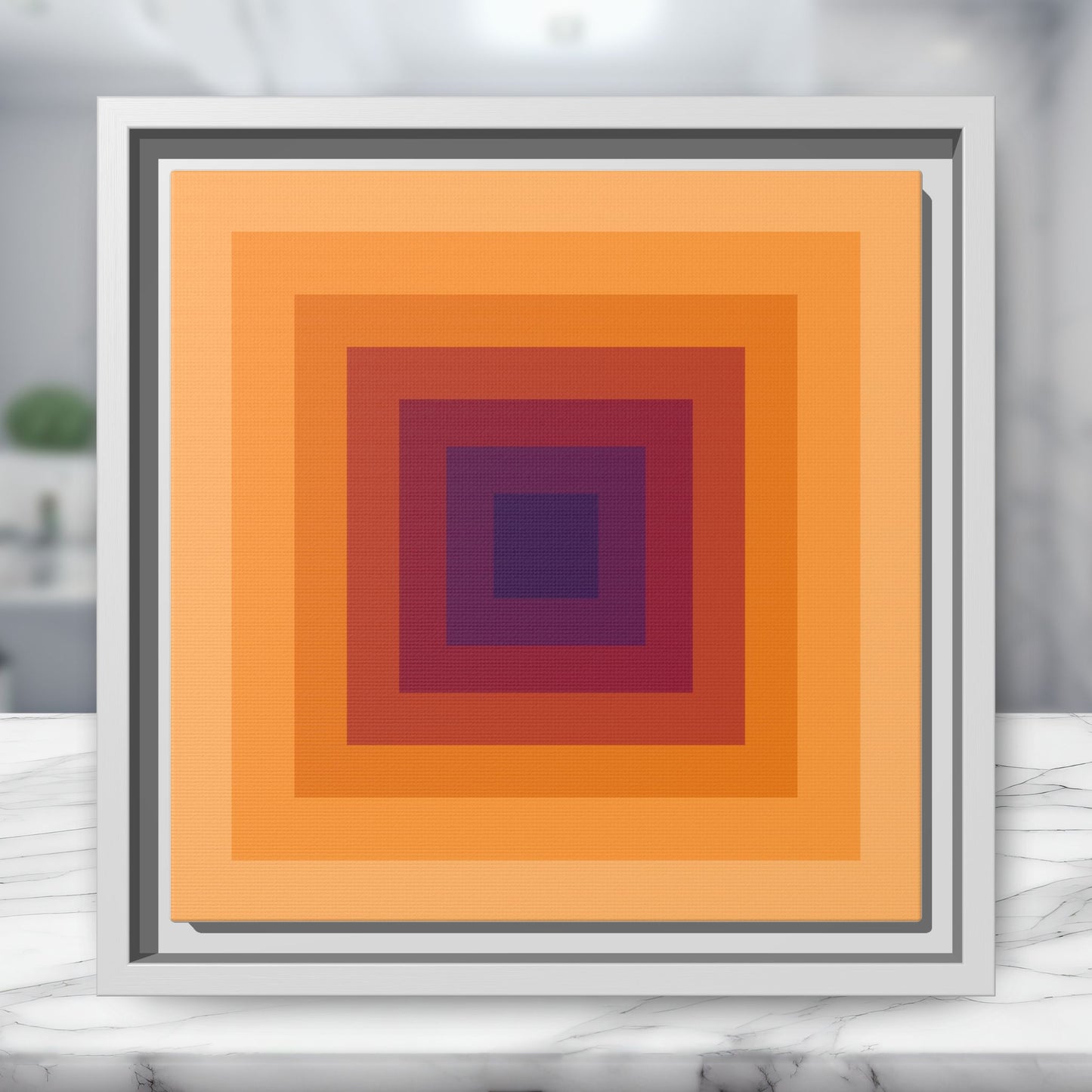 Modern Framed Geometric Canvas Art | Bold Color Meets Clean Framing