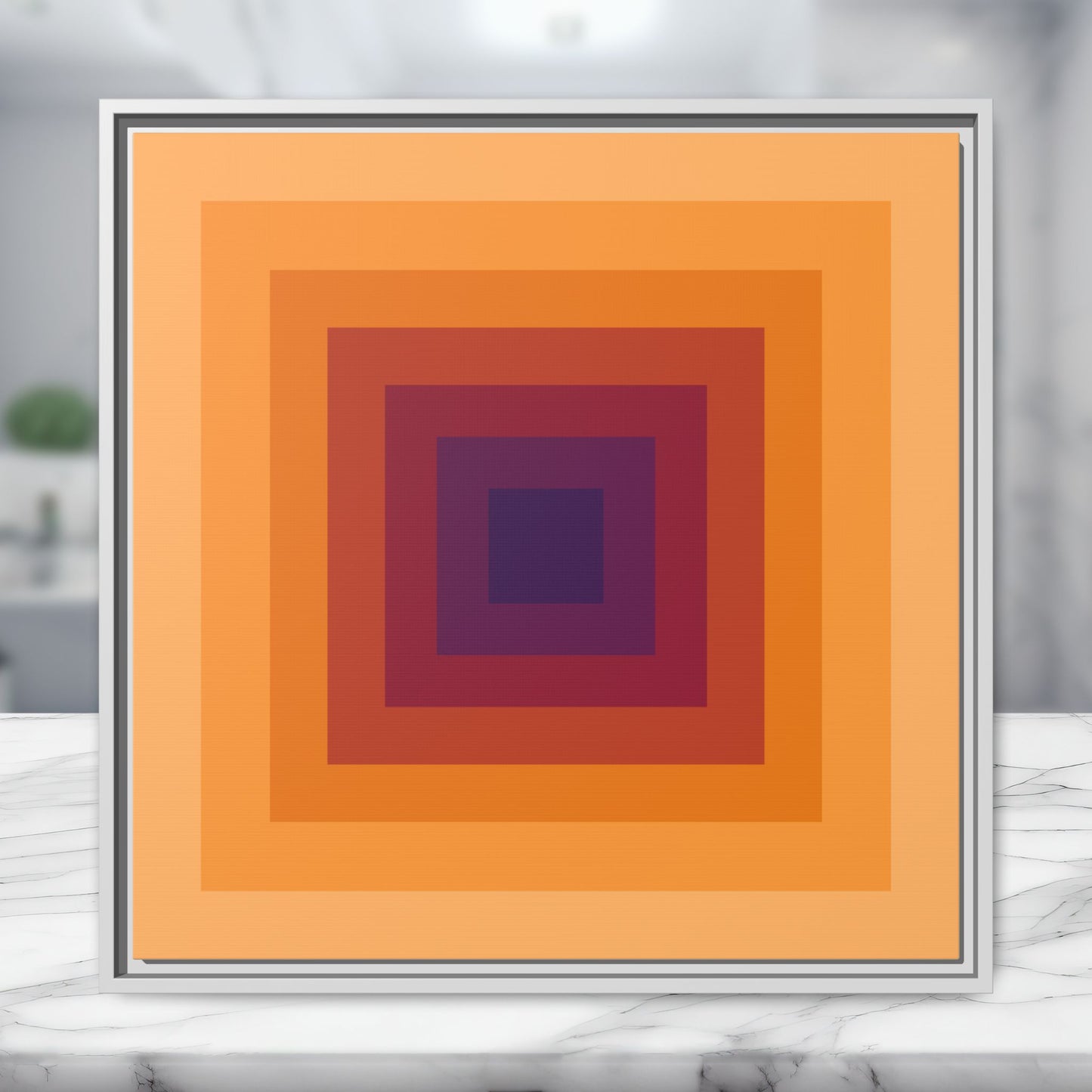 Modern Framed Geometric Canvas Art | Bold Color Meets Clean Framing