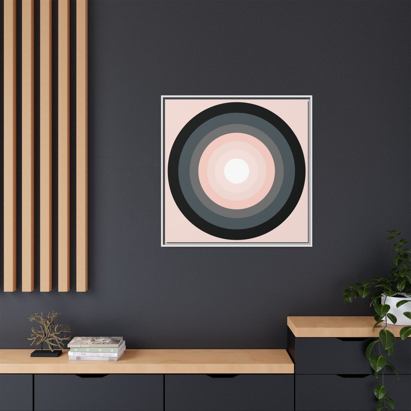 Modern Framed Geometric Canvas Art | Bold Color Meets Clean Framing