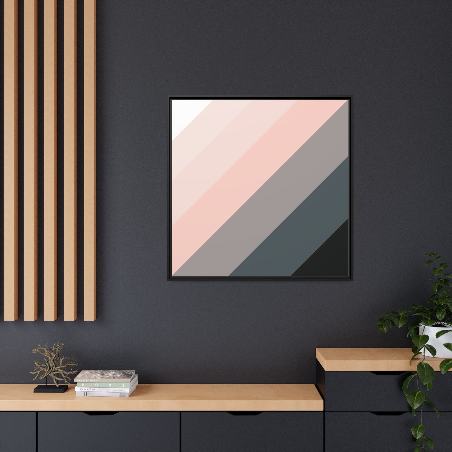 Modern Framed Geometric Canvas Art | Bold Color Meets Clean Framing