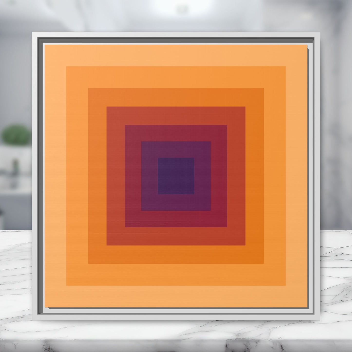 Modern Framed Geometric Canvas Art | Bold Color Meets Clean Framing