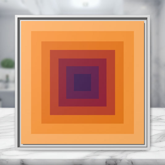 Modern Framed Geometric Canvas Art | Bold Color Meets Clean Framing
