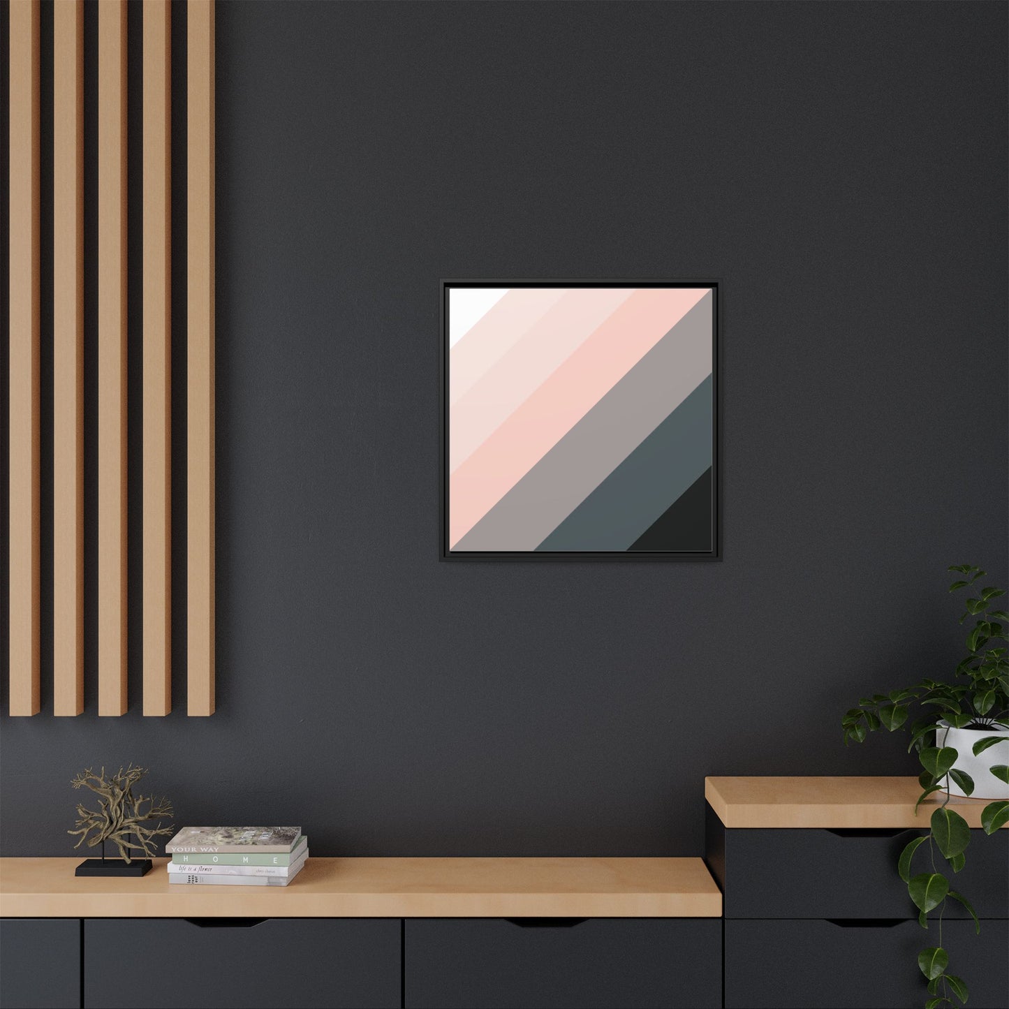 Modern Framed Geometric Canvas Art | Bold Color Meets Clean Framing