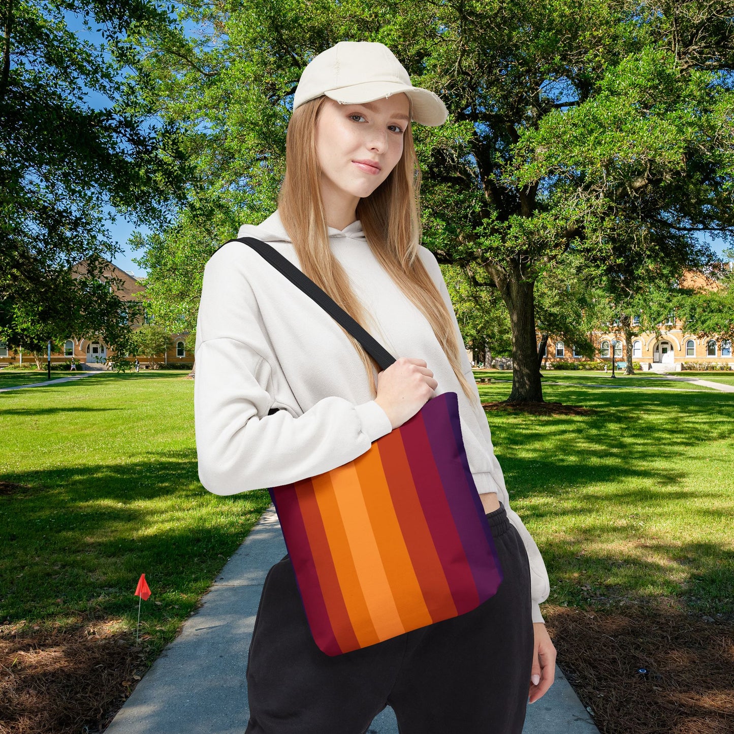 Geometric Art Tote Bag – 3 sizes | Bold lines. Vivid color. Retro with a modern twist.