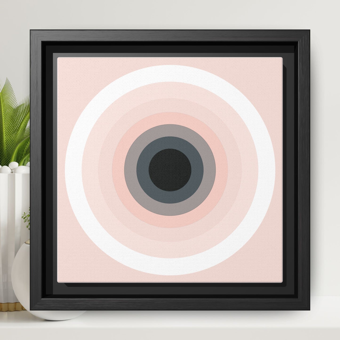 Modern Framed Geometric Canvas Art | Bold Color Meets Clean Framing