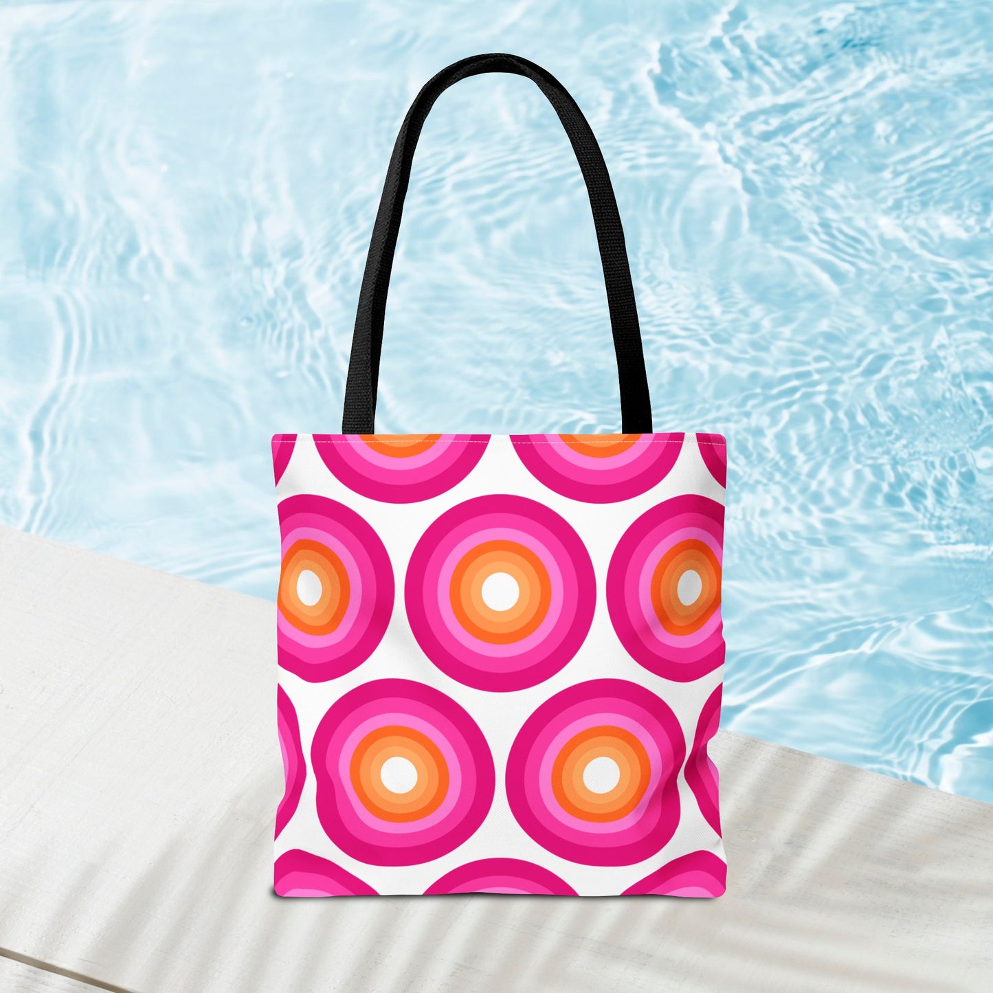 Geometric Art Tote Bag – 3 sizes | Bold lines. Vivid color. Retro with a modern twist.