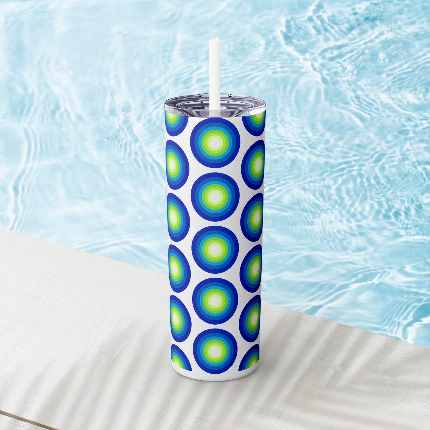 Vibrant. Versatile. Totally Sippable. – 20 oz Skinny Travel Tumbler with Straw