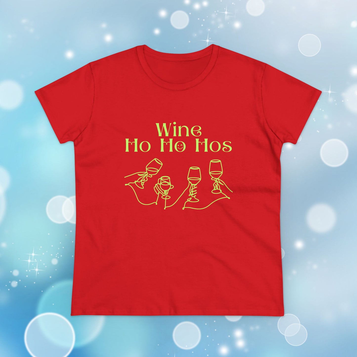 Funny Wine T-Shirt for Women | Wine Ho Ho Hos Tee
