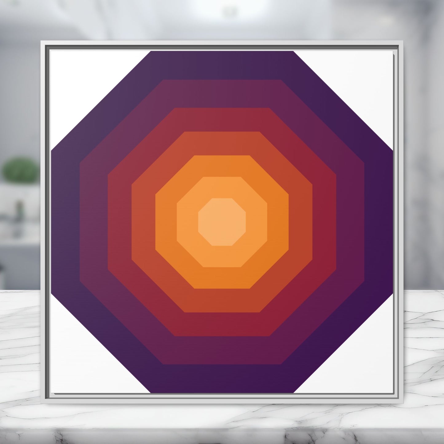 Modern Framed Geometric Canvas Art | Bold Color Meets Clean Framing
