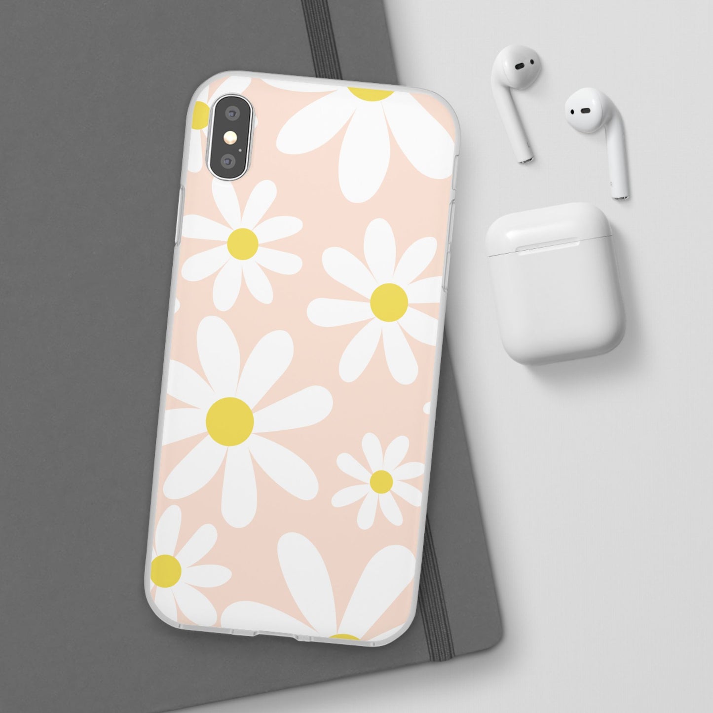Phone Cases - Blush Daisy Pattern Flexi Cases