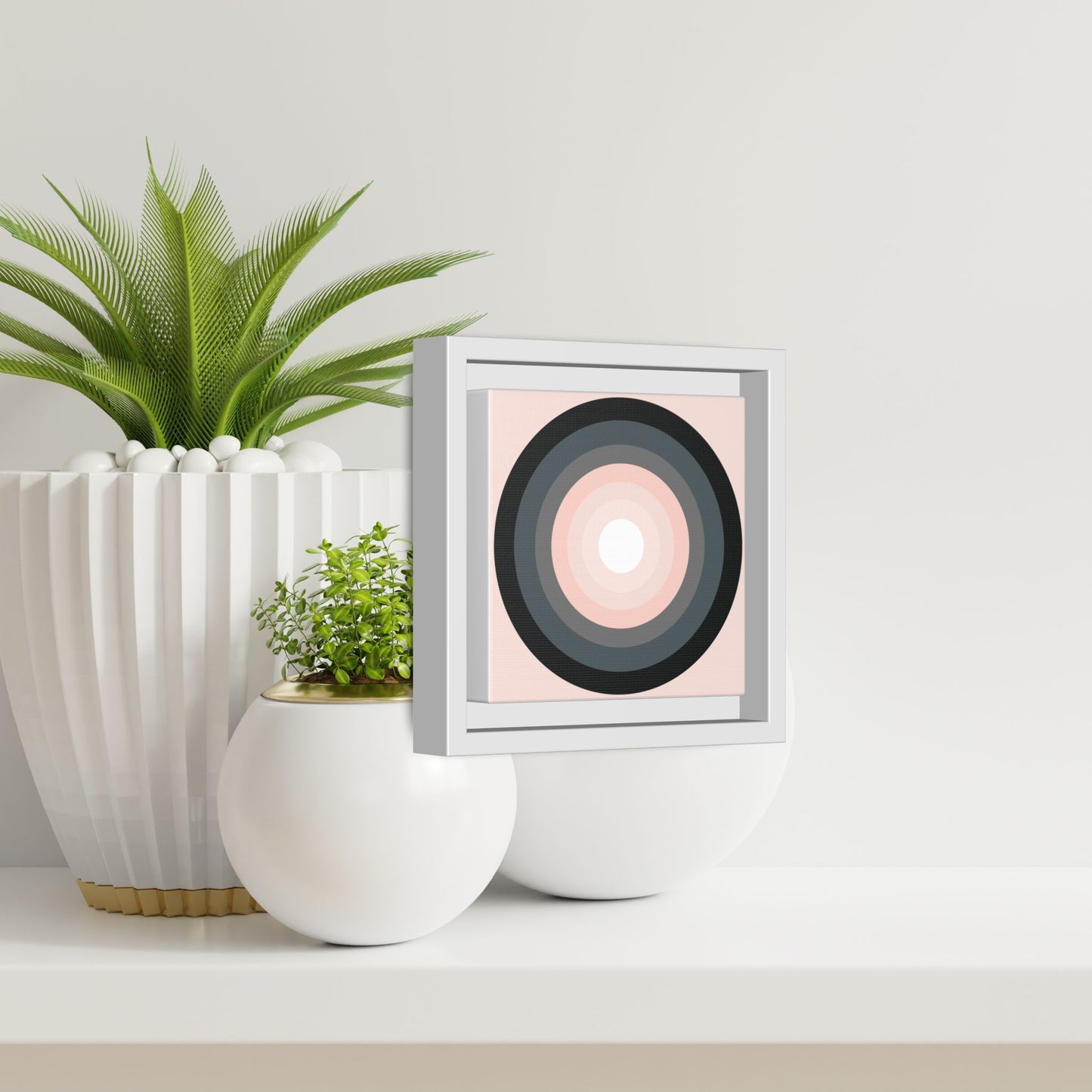 Modern Framed Geometric Canvas Art | Bold Color Meets Clean Framing