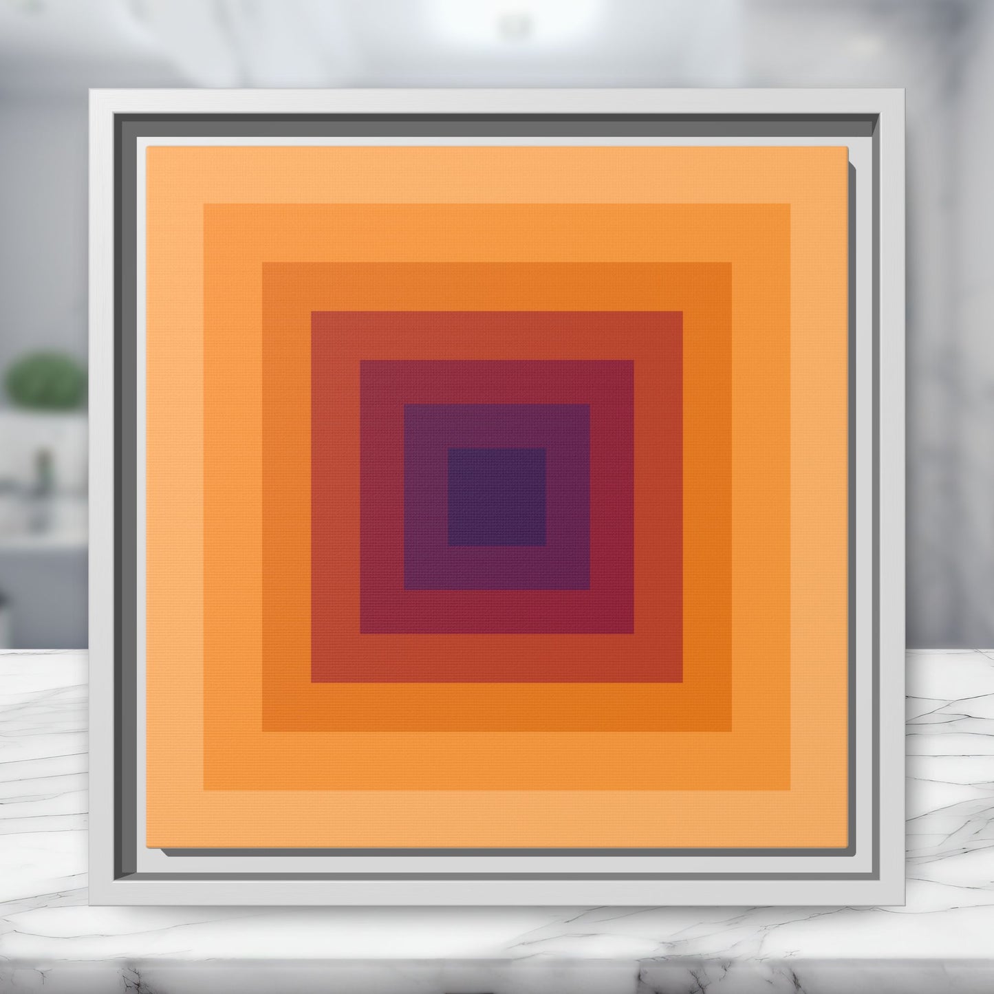 Modern Framed Geometric Canvas Art | Bold Color Meets Clean Framing