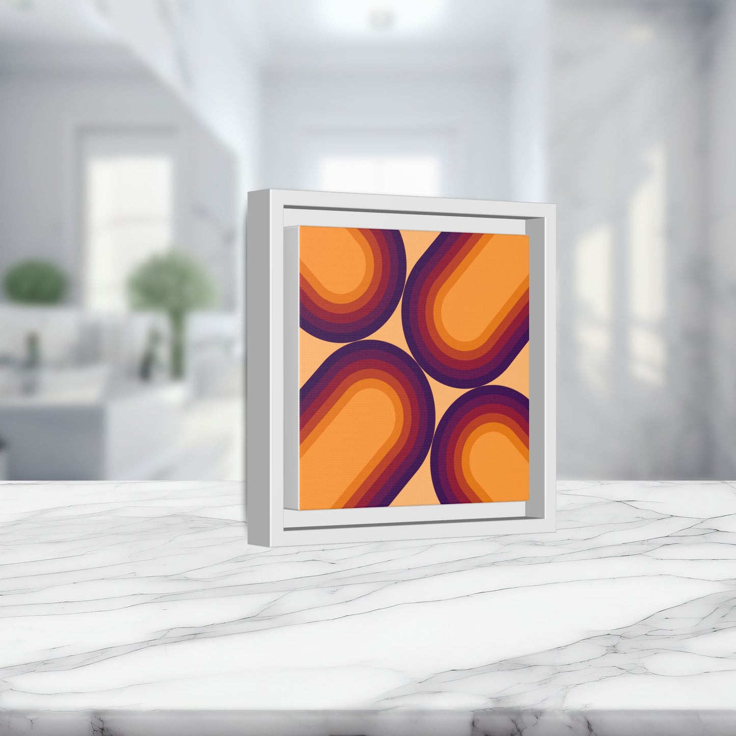 Modern Framed Geometric Canvas Art | Bold Color Meets Clean Framing