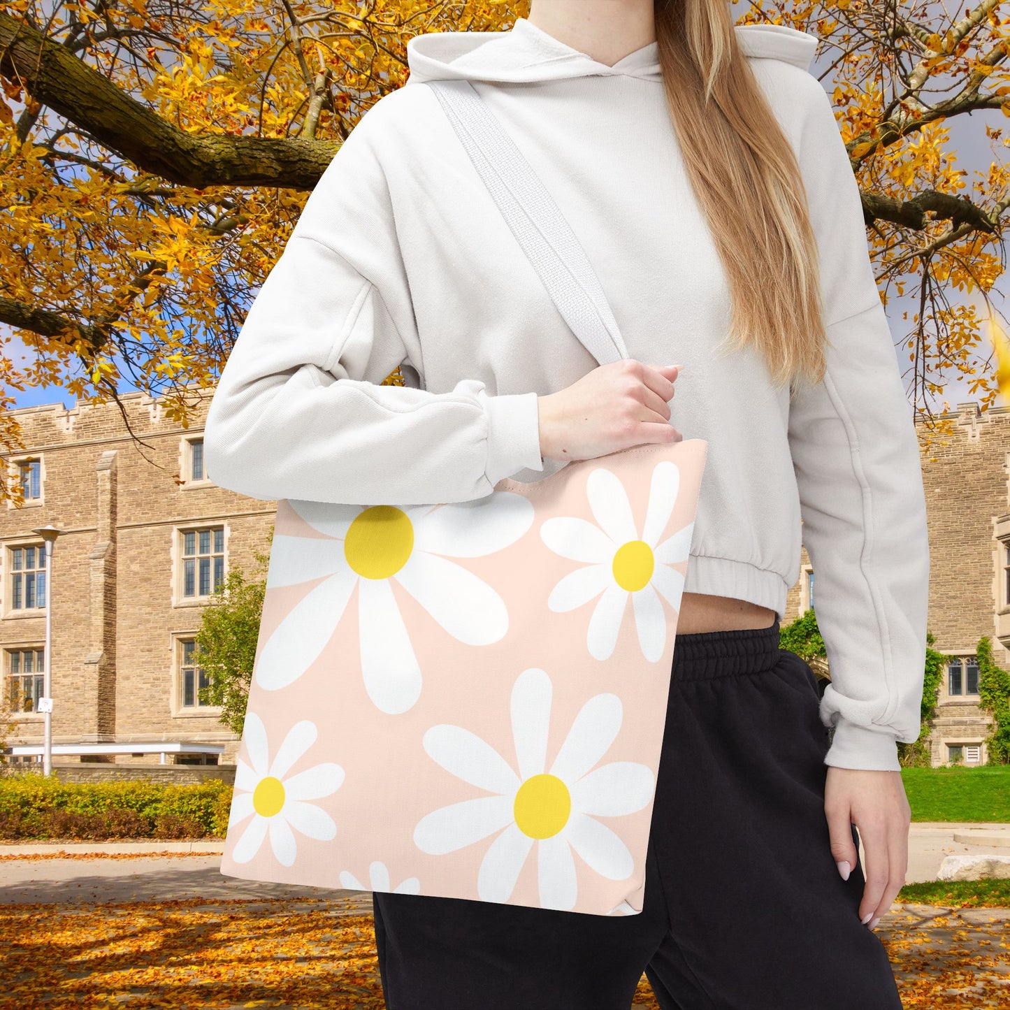 Blush Daisy Tote Bag – 3 sizes | Soft, Sweet, and Ready to Bloom