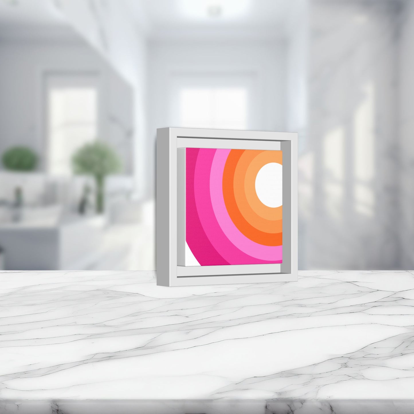 Modern Framed Geometric Canvas Art | Bold Color Meets Clean Framing