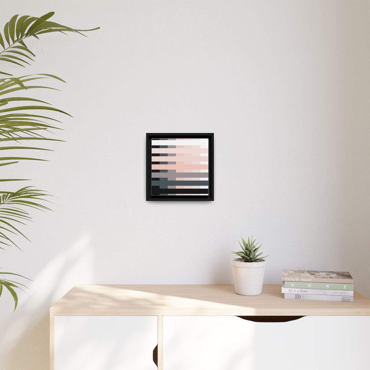 Modern Framed Geometric Canvas Art | Bold Color Meets Clean Framing