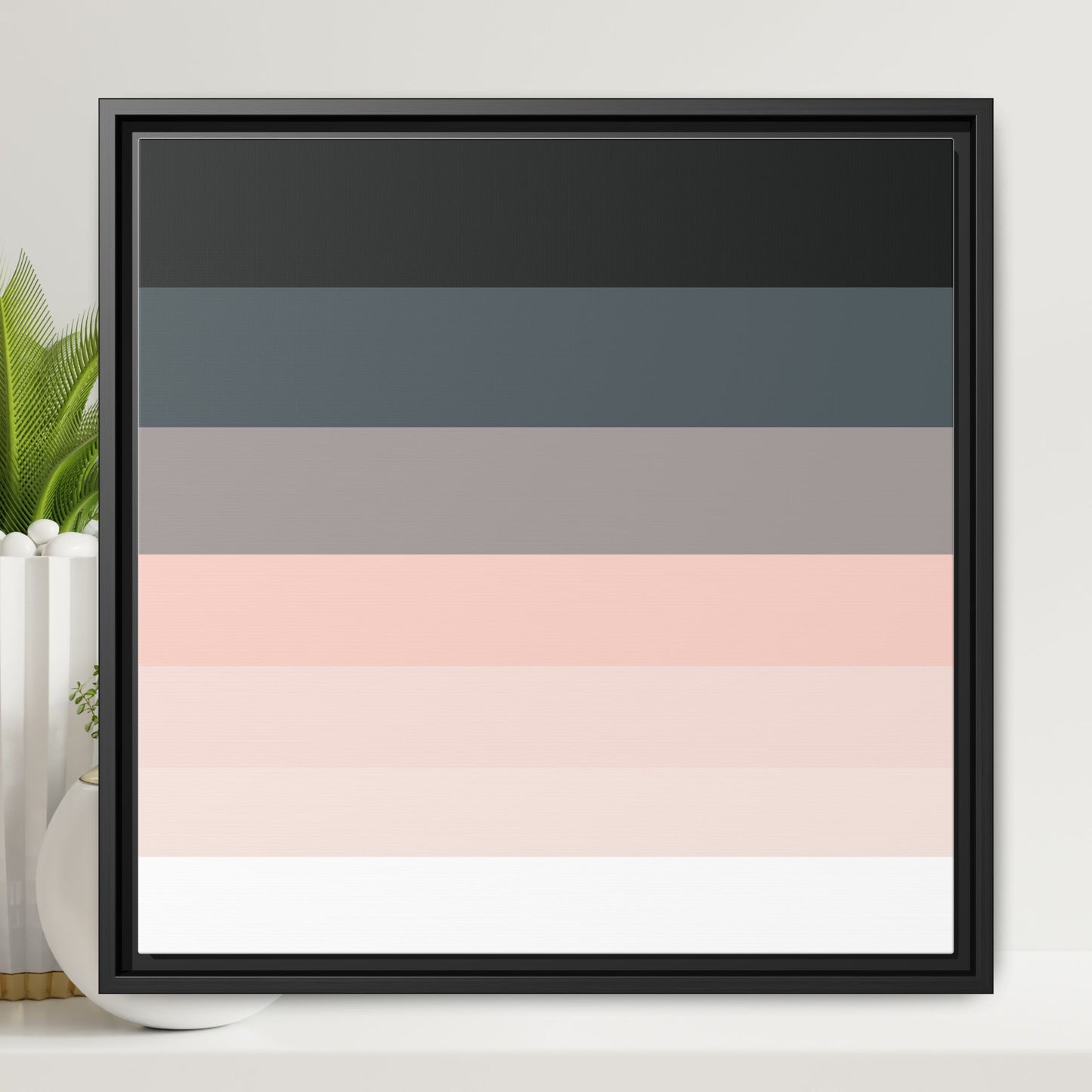 Modern Framed Geometric Canvas Art | Bold Color Meets Clean Framing