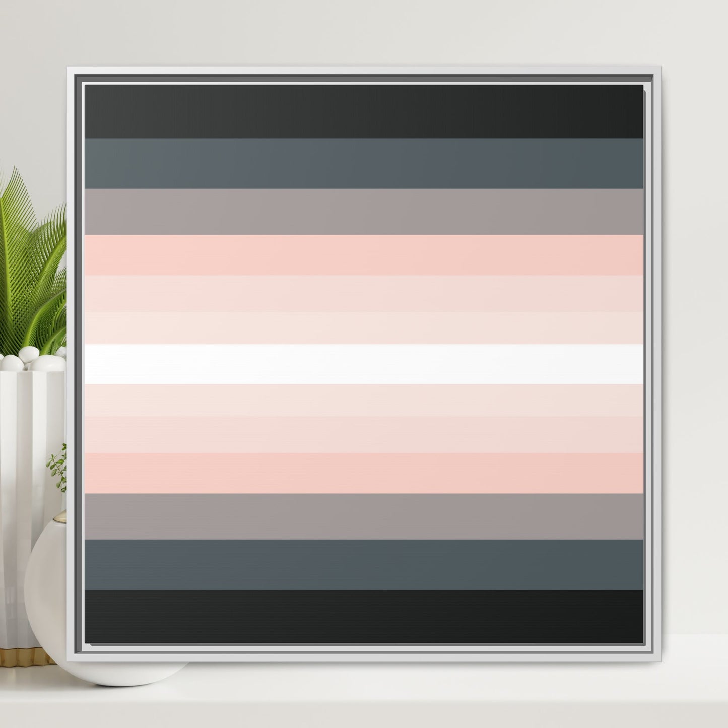 Modern Framed Geometric Canvas Art | Bold Color Meets Clean Framing