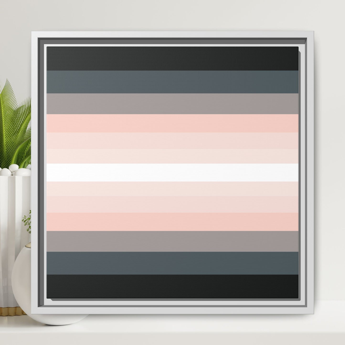 Modern Framed Geometric Canvas Art | Bold Color Meets Clean Framing