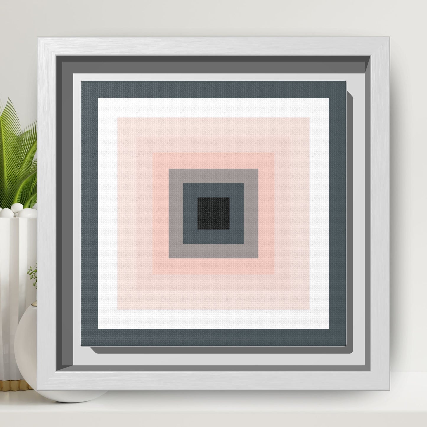 Modern Framed Geometric Canvas Art | Bold Color Meets Clean Framing