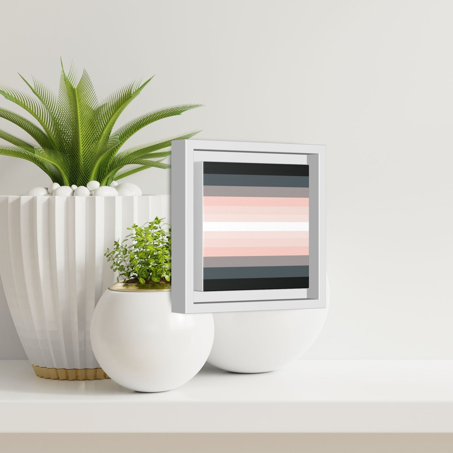 Modern Framed Geometric Canvas Art | Bold Color Meets Clean Framing