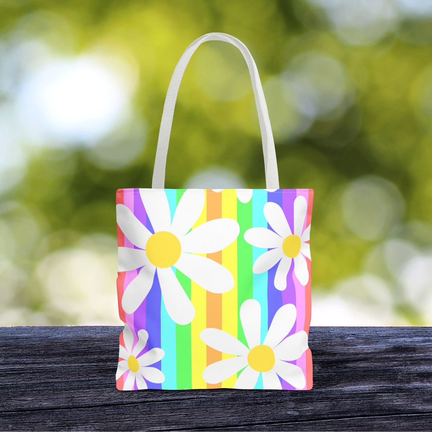 Flower Power Daisy Tote Bag – 3 sizes | Colorful, Cheerful, and Ready to Go