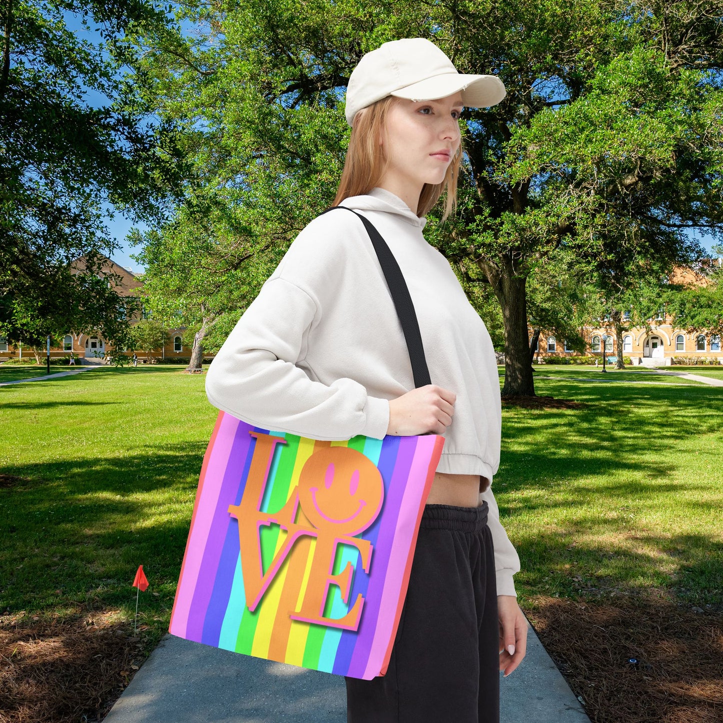 Pastel Stripe LOVE Tote Bag | Sweet, Bold & Made in 3 Sizes