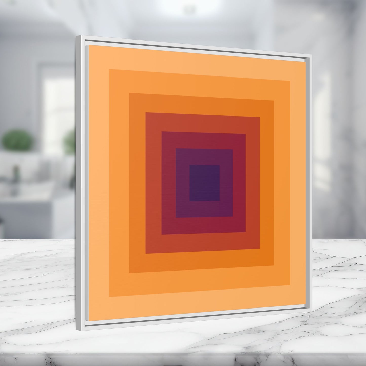 Modern Framed Geometric Canvas Art | Bold Color Meets Clean Framing