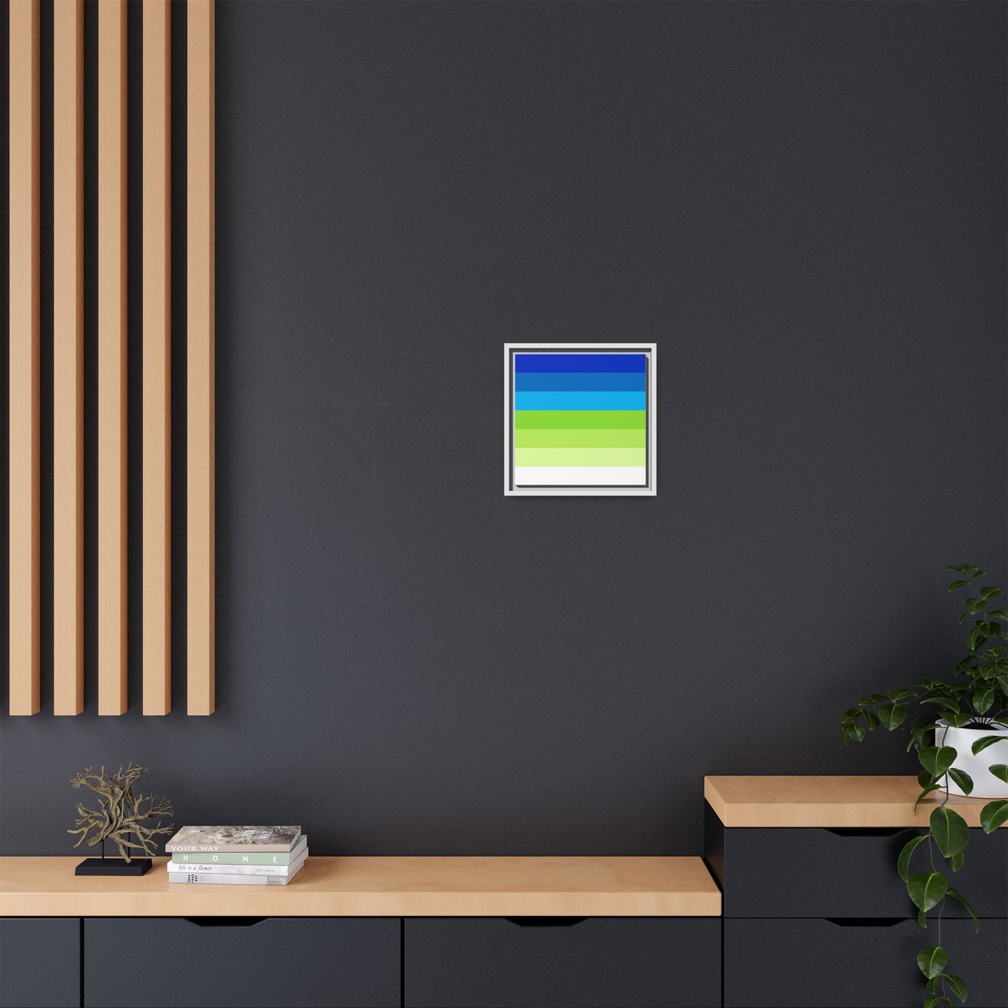 Modern Framed Geometric Canvas Art | Bold Color Meets Clean Framing