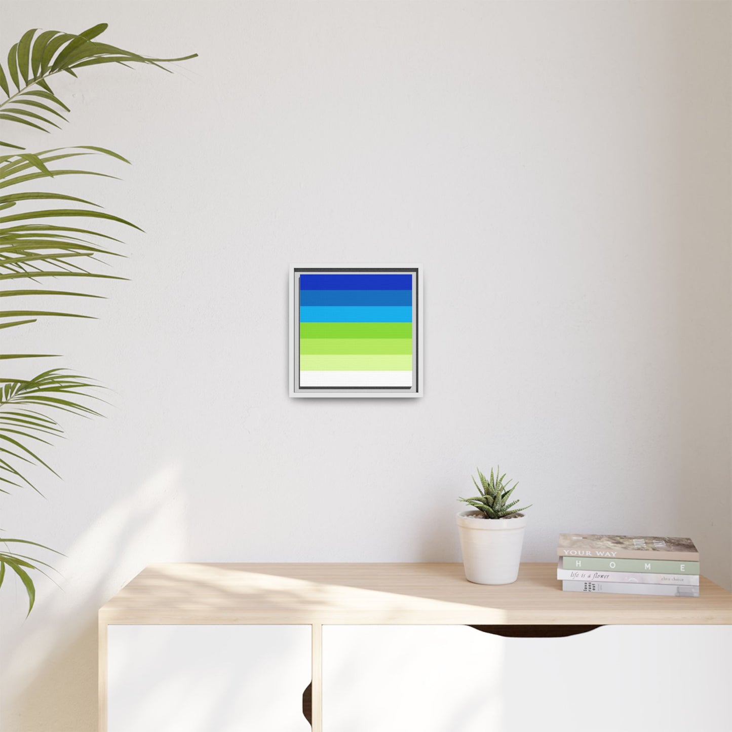 Modern Framed Geometric Canvas Art | Bold Color Meets Clean Framing