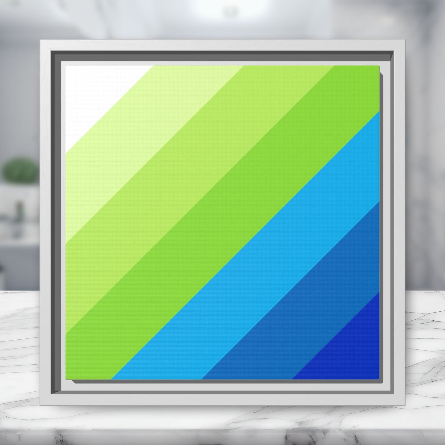 Modern Framed Geometric Canvas Art | Bold Color Meets Clean Framing