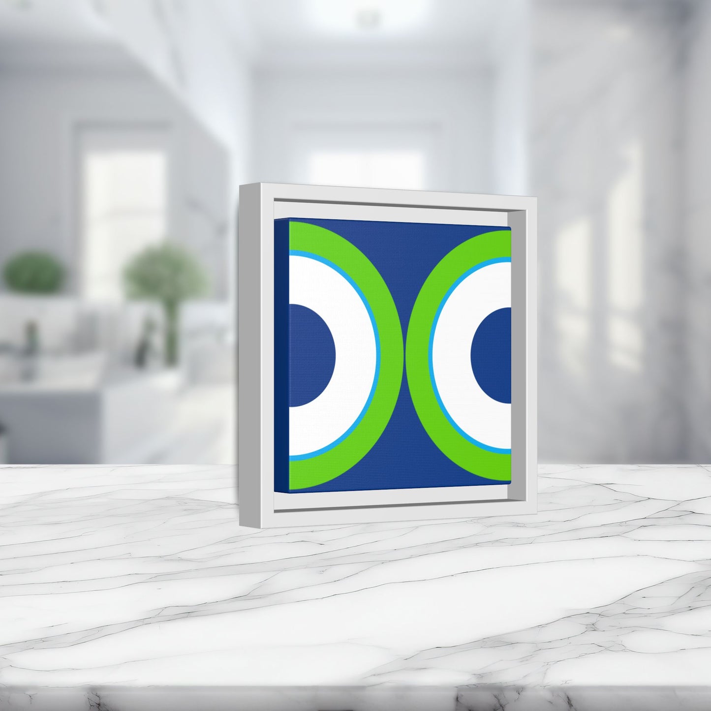 Modern Framed Geometric Canvas Art | Bold Color Meets Clean Framing