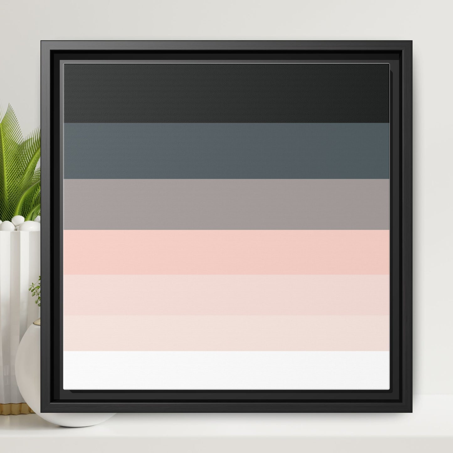 Modern Framed Geometric Canvas Art | Bold Color Meets Clean Framing