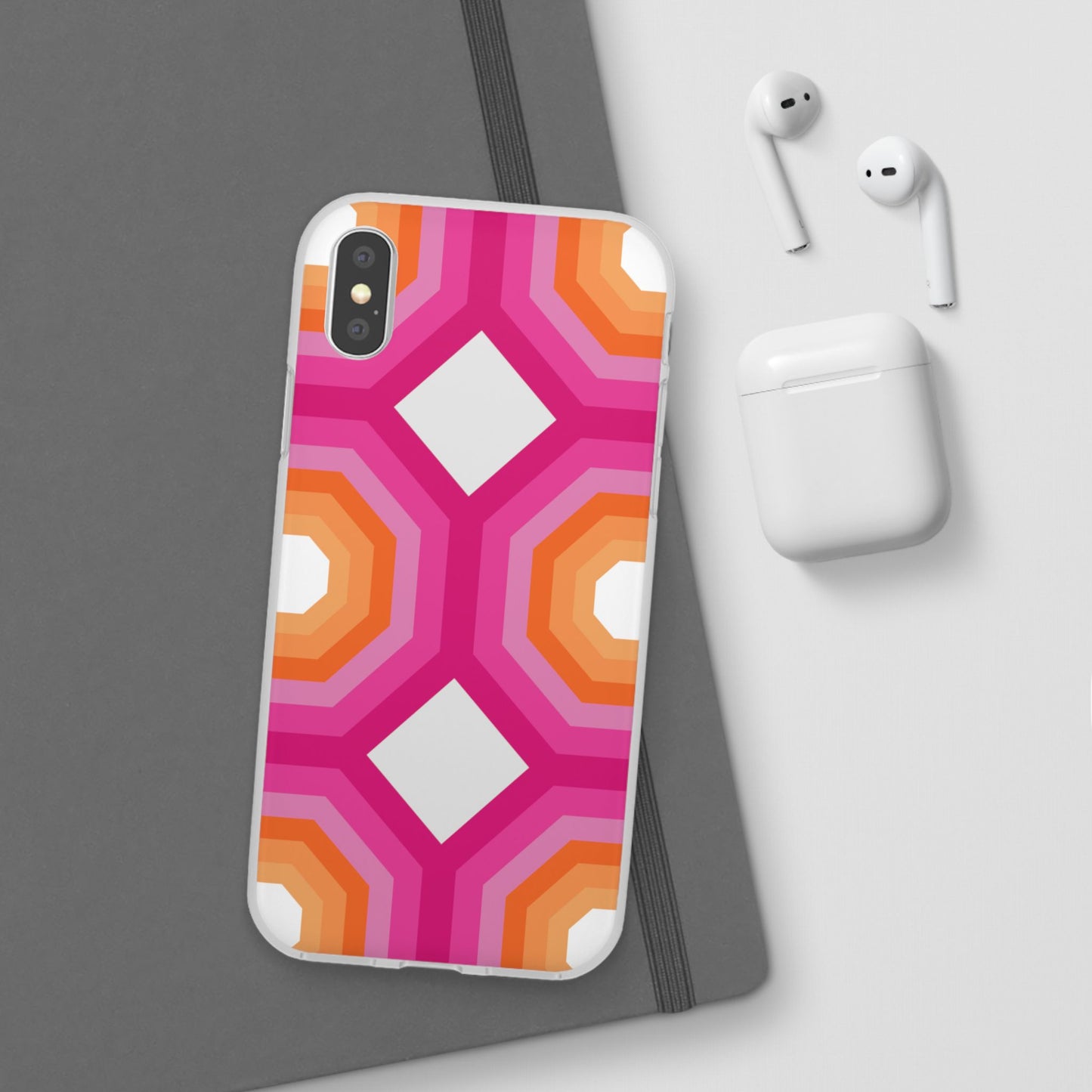 Stylish Geometric Phone Case, Flexible Phone Cover, Unique Modern Design, Perfect Gift, Trendy Accessory, Eco-Friendly Case