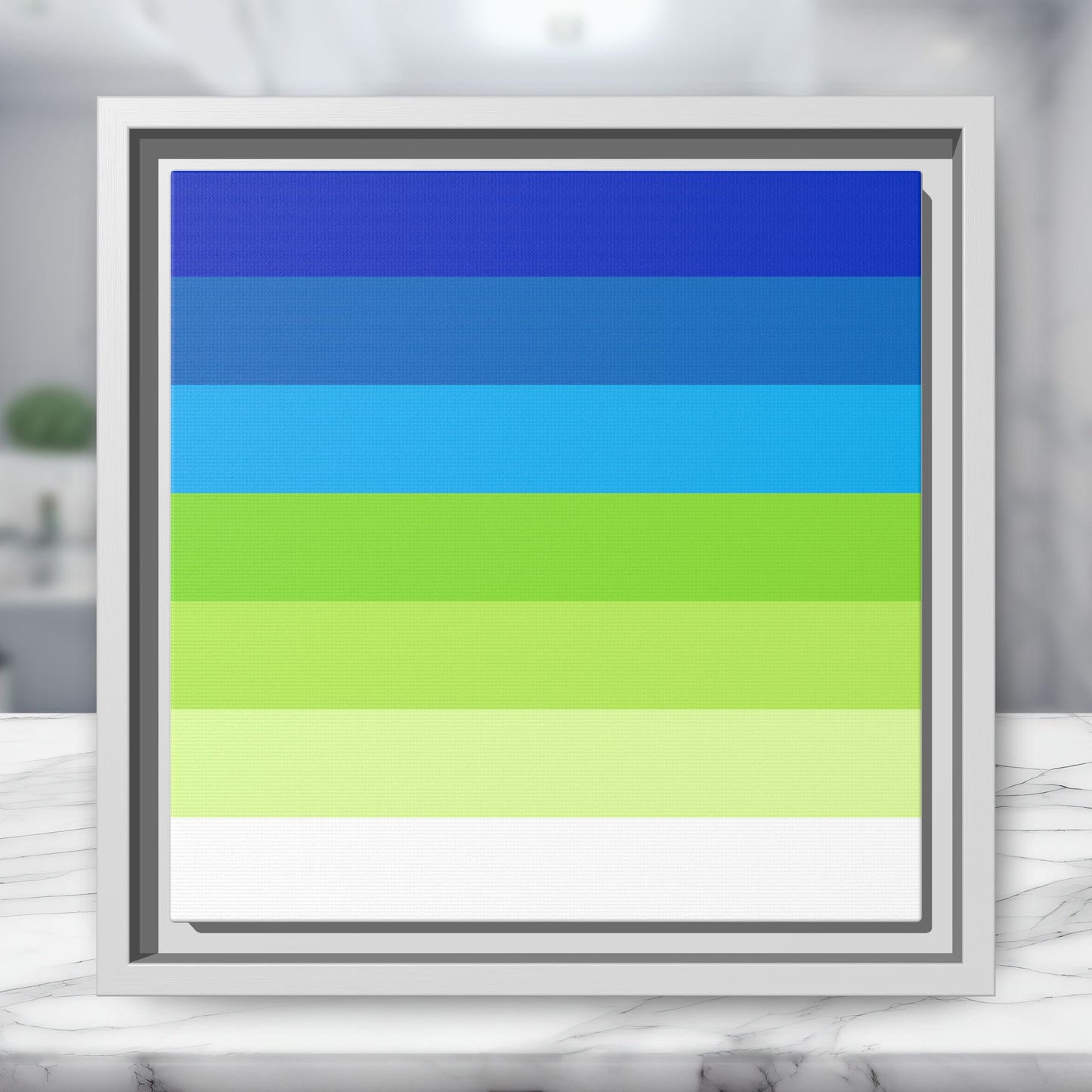 Modern Framed Geometric Canvas Art | Bold Color Meets Clean Framing