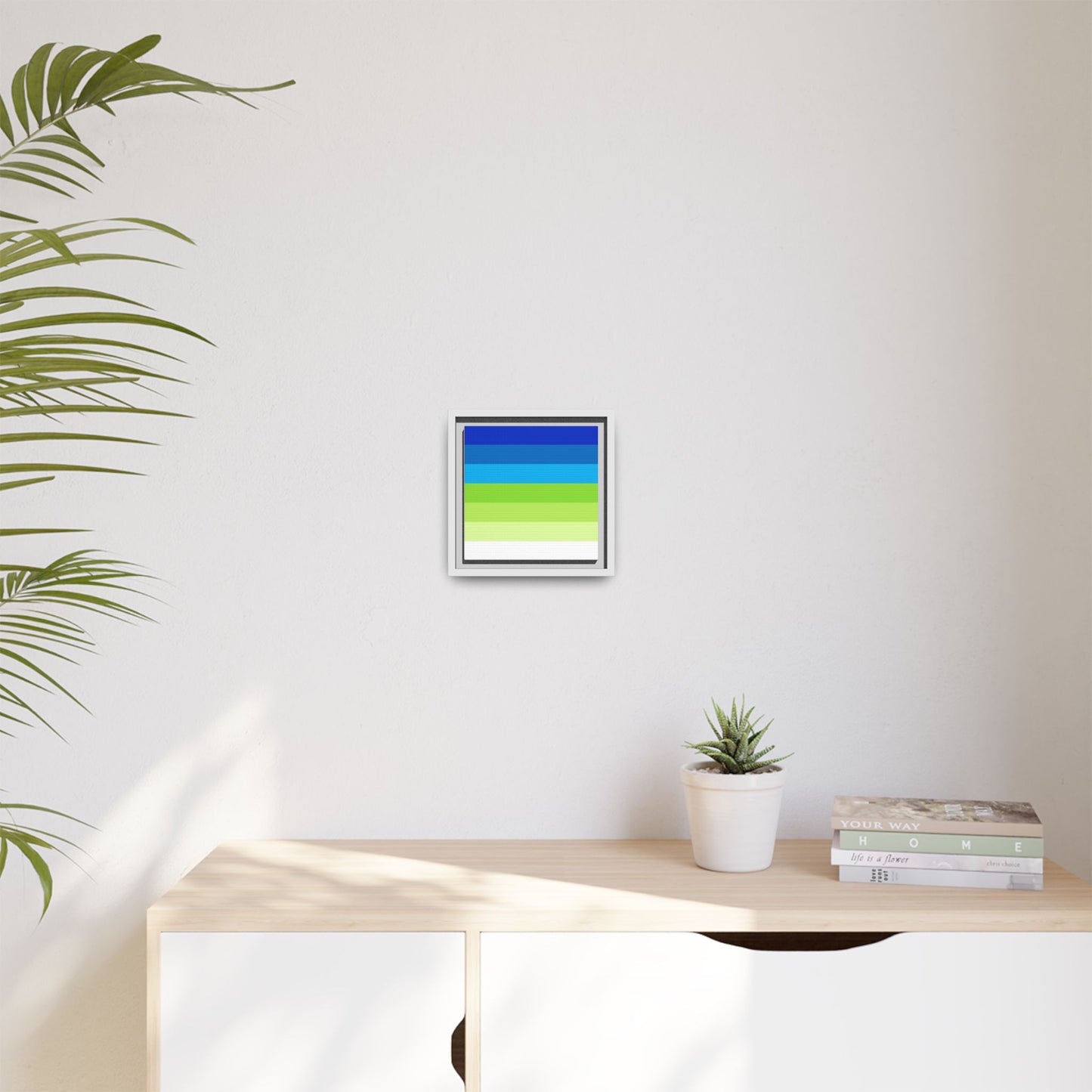 Modern Framed Geometric Canvas Art | Bold Color Meets Clean Framing