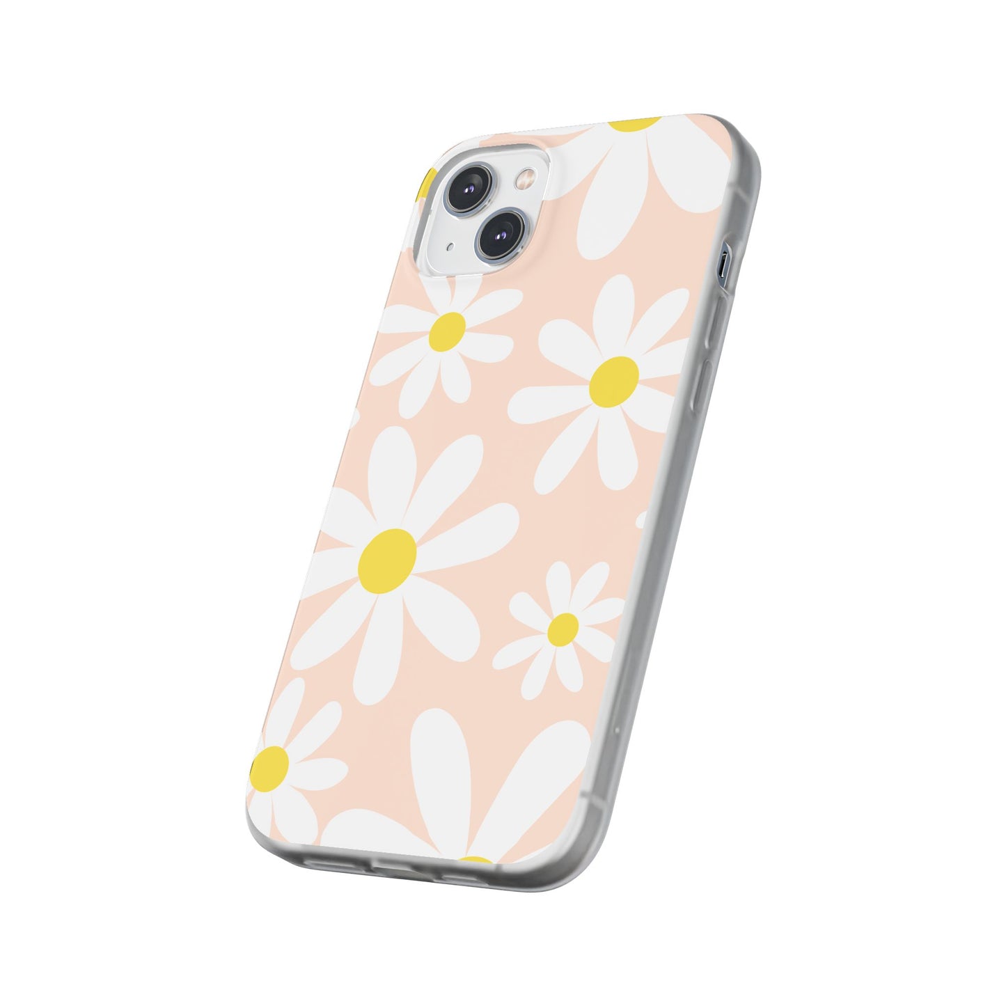 Phone Cases - Blush Daisy Pattern Flexi Cases