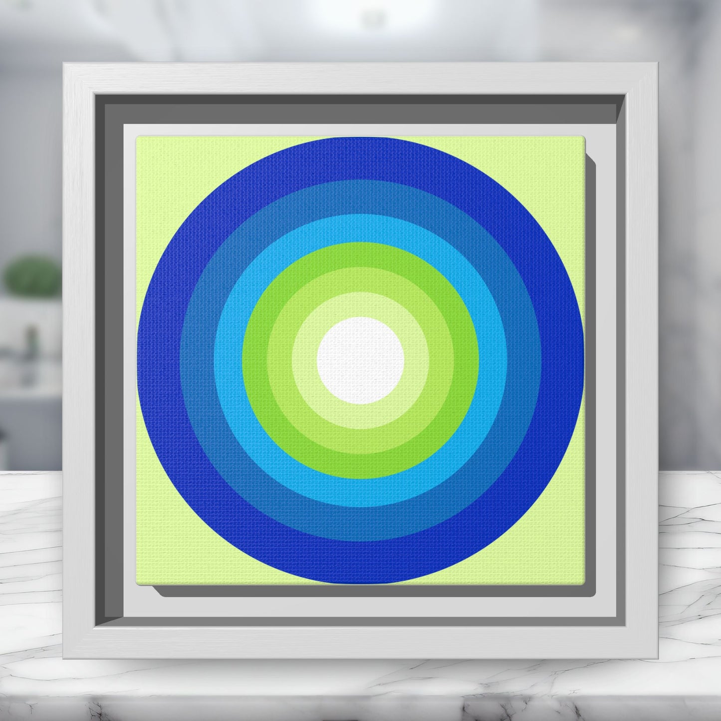 Modern Framed Geometric Canvas Art | Bold Color Meets Clean Framing