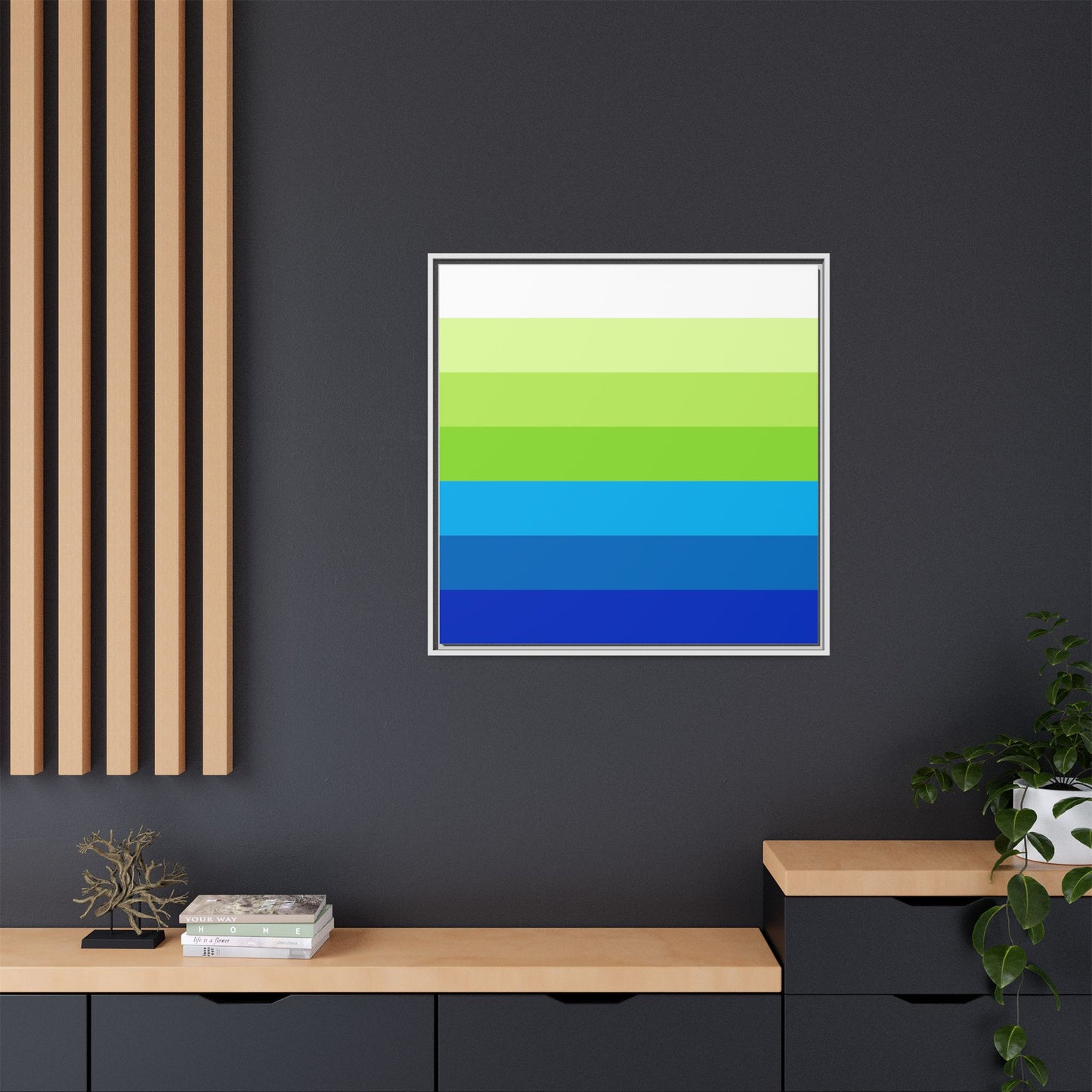 Modern Framed Geometric Canvas Art | Bold Color Meets Clean Framing